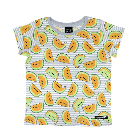 Villervalla Short Sleeve T-Shirt - Melon - Mid Cement sale