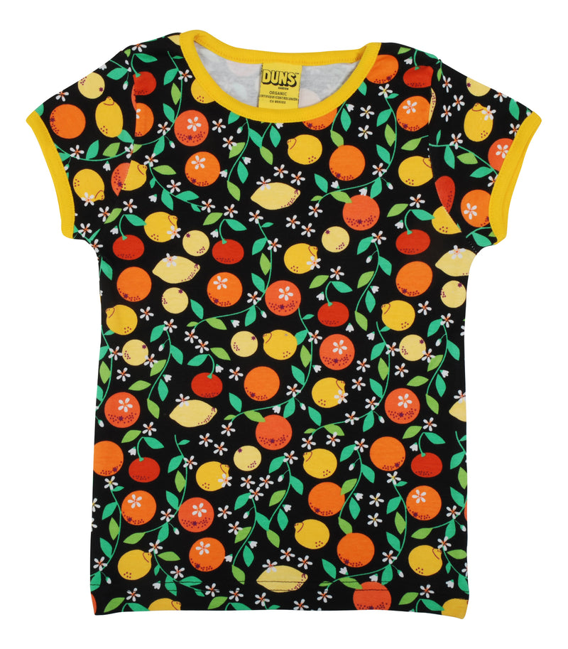 DUNS Sweden Spring Citrus - Black   Short Sleeve Top
