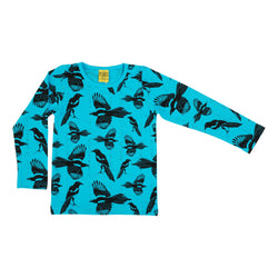 DUNS Sweden High Summer 2021 Pica Pica Blue Atoll Long Sleeve Top sale