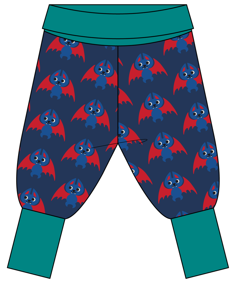 Maxomorra Halloween Bat Pants Rib sale