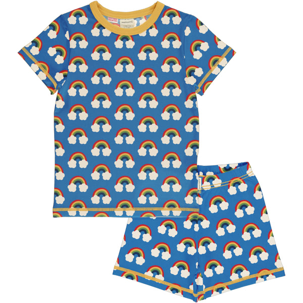 Maxomorra Spring Pyjama Set SS RAINBOW Sale