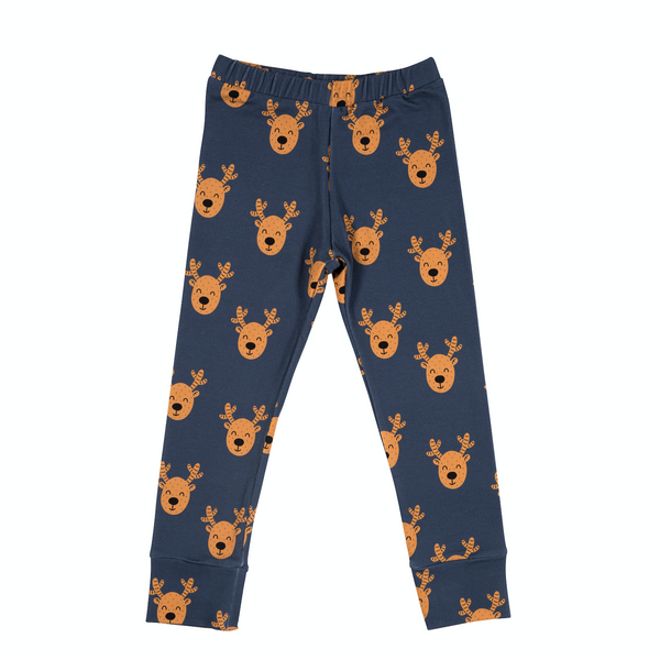 Malinami MOOSE ON DARK GREY LEGGINGS christmas sale
