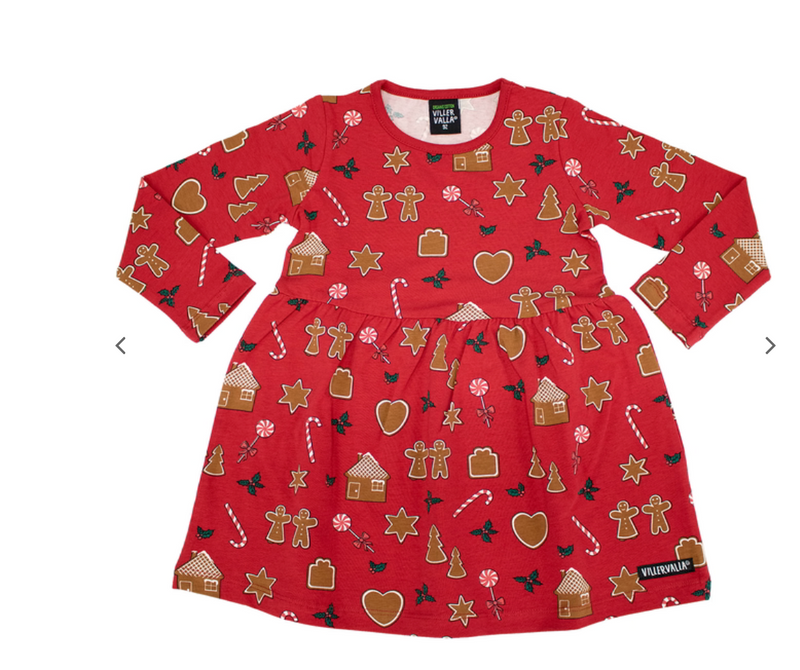 Villervalla Long Sleeve Flared Dress - Gingerbread Tango sale